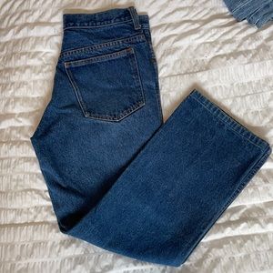 Straight cut boot length jeans